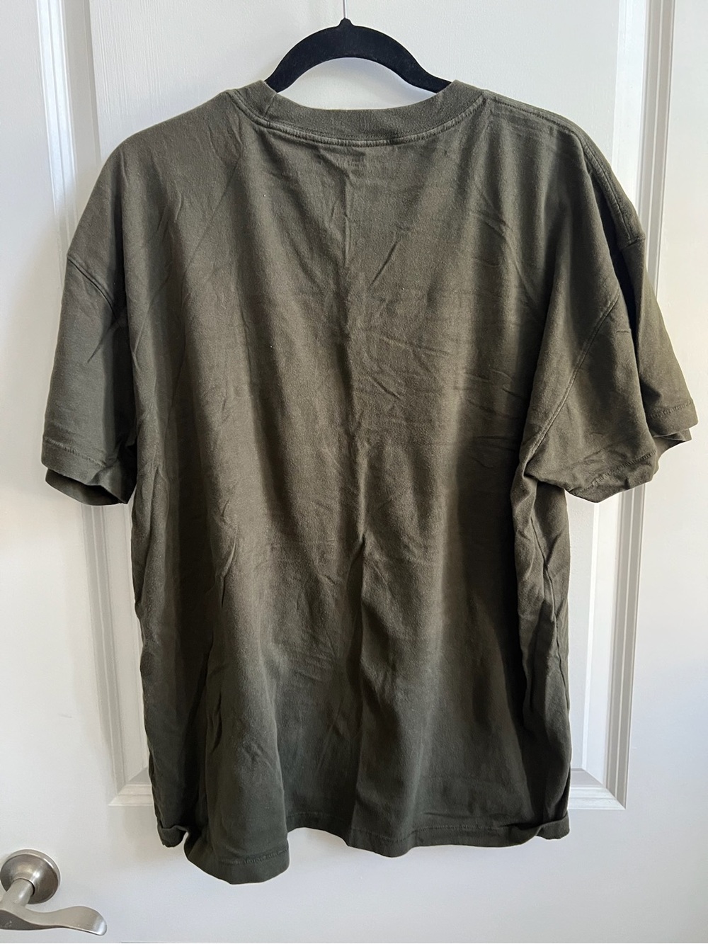Abercrombie Soft Essentials Men's Olive Green Crewneck T-Shirt - Picture 2 of 2